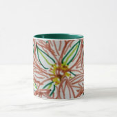 モダンな花 マグカップ (中央)