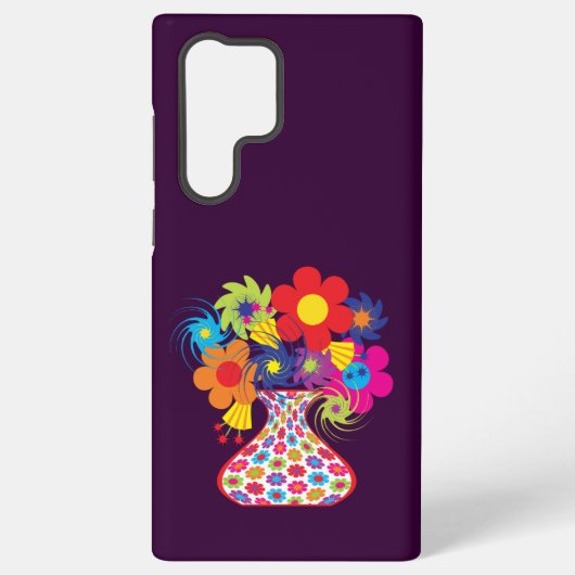 モダンな花 SAMSUNG GALAXYケース (裏面)