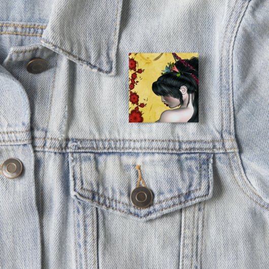 モダンな芸者 缶バッジ (インサイチュ)