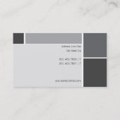 モダンな芸術家の抽象芸術の格子モノクロ曖昧な点 名刺 (裏面)