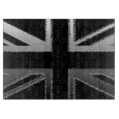モダンな英国国旗のガラスまな板 カッティングボード (正面)