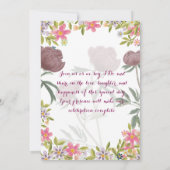 モダンな英語の結婚式招待状 招待状 (裏面)