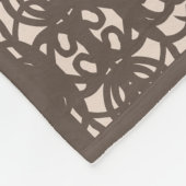 モダンな茶色とベージュのスタイリッシュな道 フリースブランケット (角)