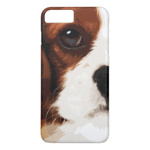 モダンな茶色の無頓着なチャールズ王スパニエル犬 iPhone 8 PLUS/7 PLUSケース
