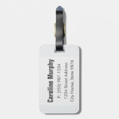 モダンな荷物のラベル-きれいなシンプル、澄んな白 ラゲッジタグ (裏面縦)