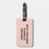 モダンな荷物のラベル ラゲッジタグ (裏面縦)