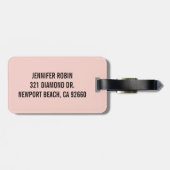 モダンな荷物のラベル ラゲッジタグ (裏面横)