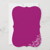 モダンな華麗さのマゼンタのブライダルシャワー招待状 招待状 (裏面)