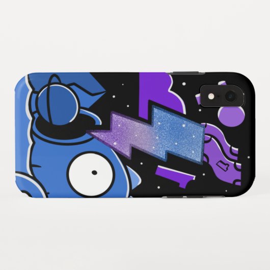 モダンな落書きの電話箱 Case-Mate iPhoneケース (裏面(横))