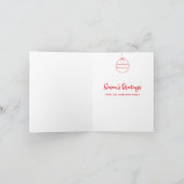 モダンな落書きイラスト ドゥードル 赤と白 シーズンカード (内部)