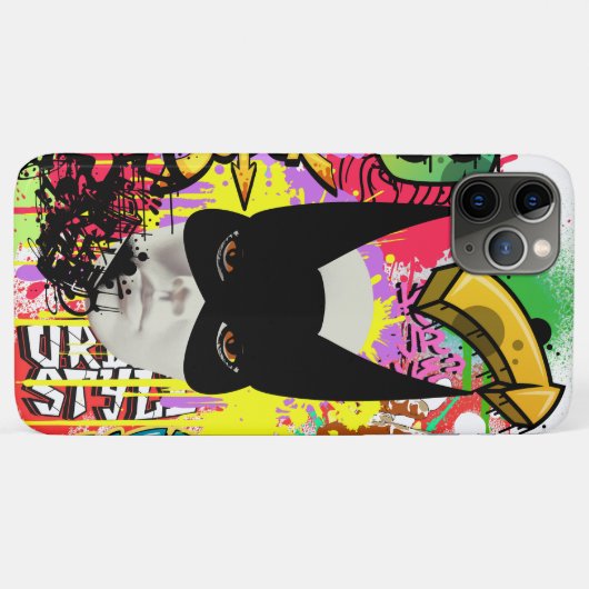 モダンな落書き エレガントでユニークな鮮やかなペイント Case-Mate iPhoneケース (裏面(横))