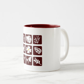 モダンな葉のセラミックコーヒーカップ ツートーンマグカップ