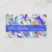 モダンな葉のデザインの芸術のスタジオの名刺 名刺 (正面)