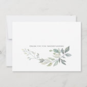 モダンな葉の延期イベント新計画 招待状 (裏面)