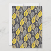 モダンな葉の落ちるブライダルシャワーの招待状 招待状 (裏面)