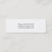 モダンな薄い灰色のピンクの抽象芸術パターン化粧 スキニー名刺 (裏面)