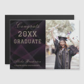 モダンな薄型 卒業おめでとう マグネット (正面/裏面)