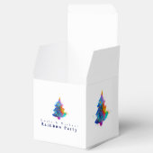 モダンな虹のクリスマスツリーカスタム 小 フェイバーボックス (オープン)