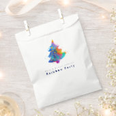 モダンな虹のクリスマスツリー - あなただけの特別なデザイン フェイバーバッグ (クリップ留めされた状態)
