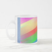 モダンな虹の抽象芸術 フロストグラスマグカップ (左)