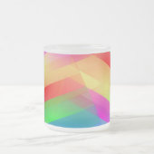モダンな虹の抽象芸術 フロストグラスマグカップ (中央)