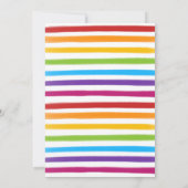 モダンな虹の水彩色のSave the Dateカード 招待状 (裏面)