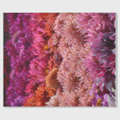 モダンな虹ピンクのオレンジ紫色のダリアの花 ラッピングペーパー (フラット)