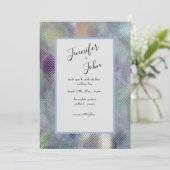 モダンな虹彩ガラスのような結婚式招待状 招待状 (スタンド正面)