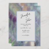 モダンな虹彩ガラスのような結婚式招待状 招待状 (正面/裏面)