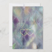 モダンな虹彩ガラス風結婚式招待状 招待状 (裏面)