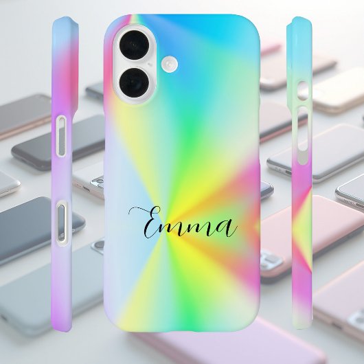 モダンな虹色のオーロラカラー カスタムデザイン Case-Mate iPhoneケース