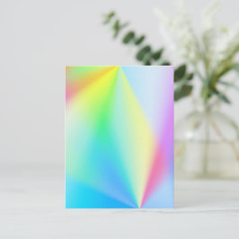 モダンな虹色のオーロラカラー ポストカード