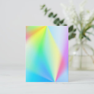 モダンな虹色のオーロラカラー ポストカード