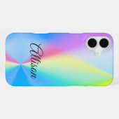 モダンな虹色のオーロラカラー iPhoneケース (裏面横)