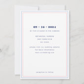 モダンな虹色の花 LGBTQ ウェディング 招待状 (裏面)