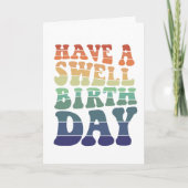 モダンな虹色の誕生日をお過ごしください カード (正面)