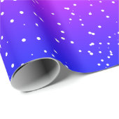 モダンな虹色の雪の模様の白い点々 ラッピングペーパー (ロールコーナー)