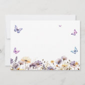 モダンな蝶のウェルカムサイン 結婚前のお祝い サンキューカード (裏面)