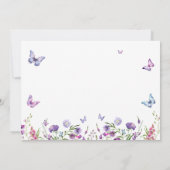 モダンな蝶のウェルカムサイン 結婚前のお祝い サンキューカード (裏面)