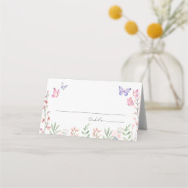 モダンな蝶のブライダルシャワー プレイスカード