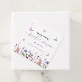 モダンな蝶の花嫁シャワーのお礼 フェイバータグ (インサイチュ)