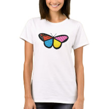 モダンな蝶のTシャツ