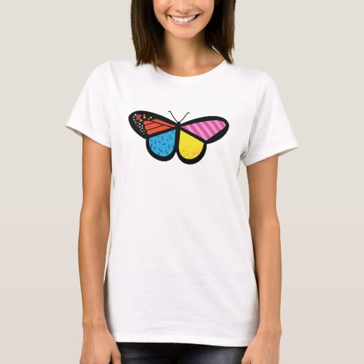 モダンな蝶のTシャツ Tシャツ (正面)