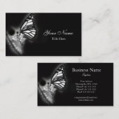 モダンな蝶名刺 名刺 (正面/裏面)
