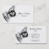 モダンな蝶名刺 名刺 (正面/裏面)