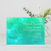 モダンな蝶結婚式招待状 招待状 (スタンド正面)