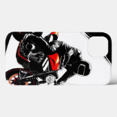 🏍️ モダンな街を疾走するバイク乗り Case-Mate iPhoneケース (裏面 (横))
