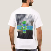 モダンな衛星イラストデザイン Tシャツ (裏面)