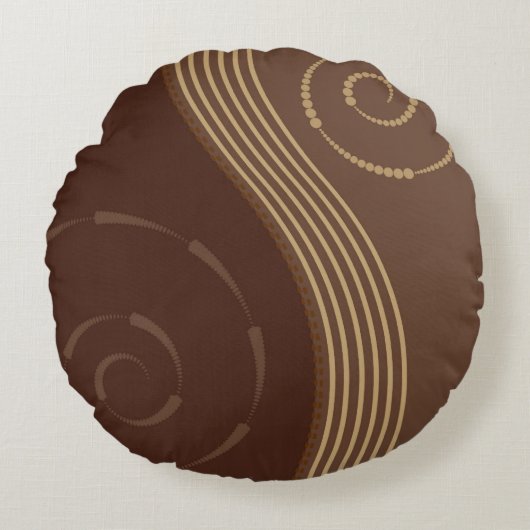 モダンな装飾の枕 ラウンドクッション (正面)