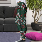 モダンな装飾の編み込みクリスマスパターンの女性へのギフト レギンス